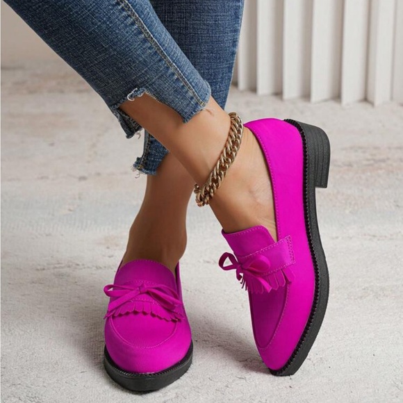 SHEIN Hot Pink Loafers - Picture 4 of 4
